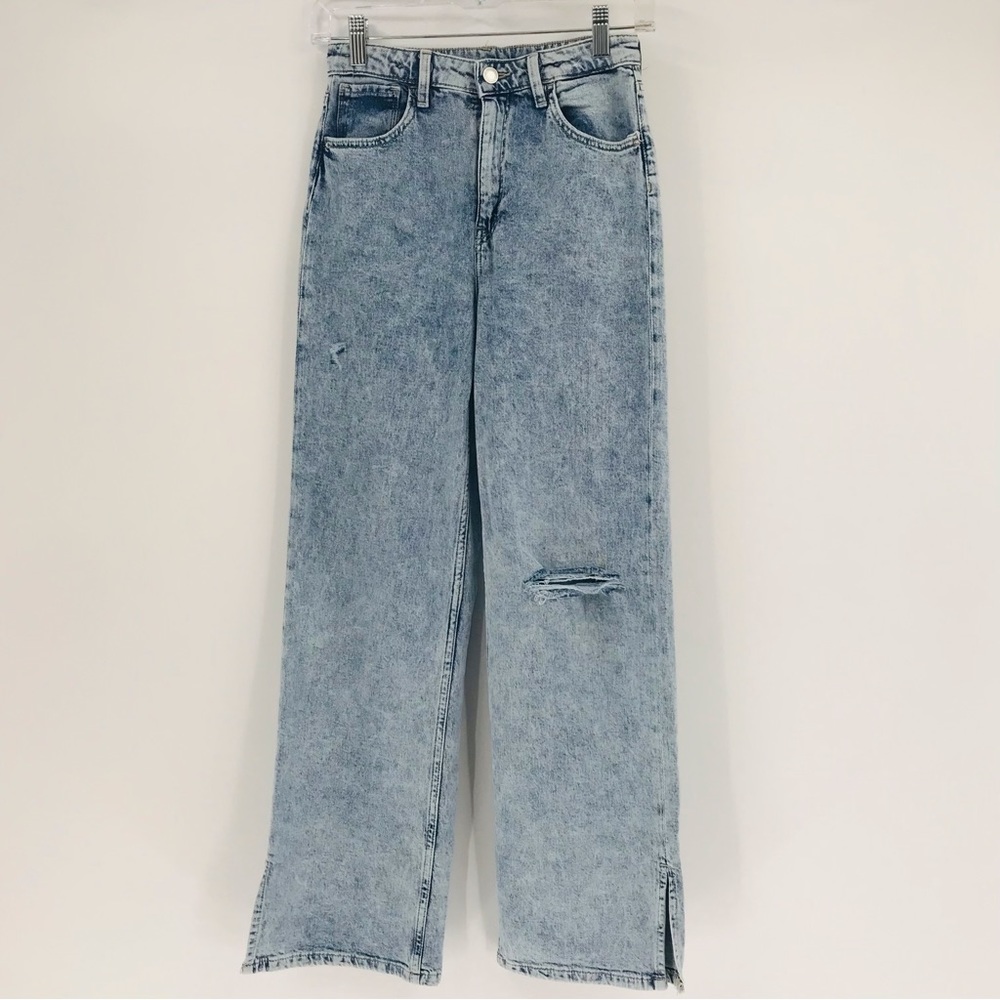H&M Girl's High Waist Wide Leg Jeans Size 14